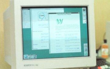 WorldWideWeb browser op een computerscherm